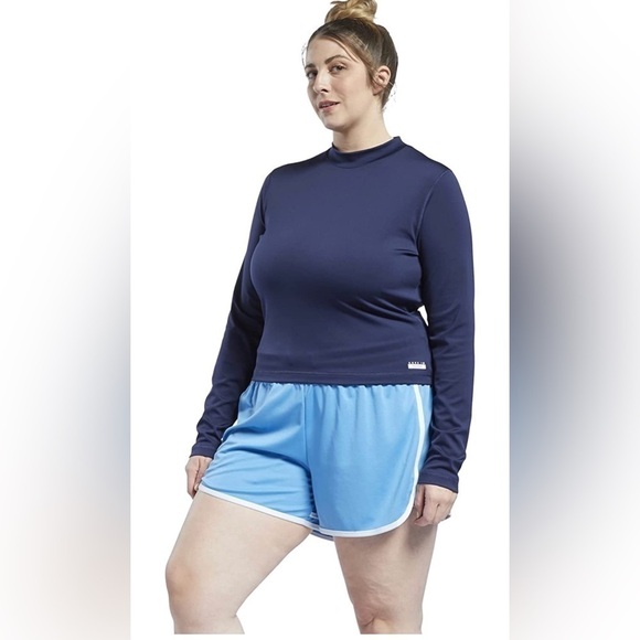 Reebok Tops - CORE 10 Women's High-Neck Sweat-Wicking Long-Sleeve Shirt-4X